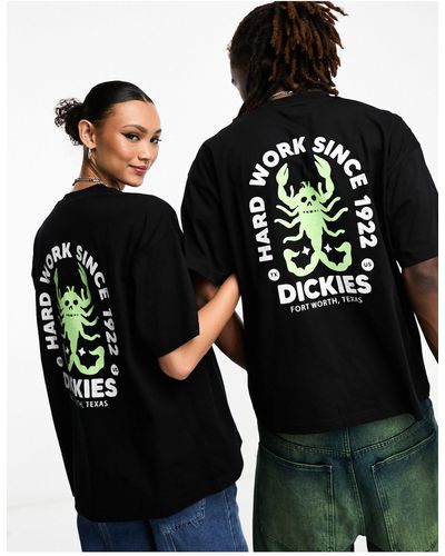 Dickies Shoal creek utility pack - t-shirt oversize ample avec imprimé au dos - - exclusivité asos - Noir