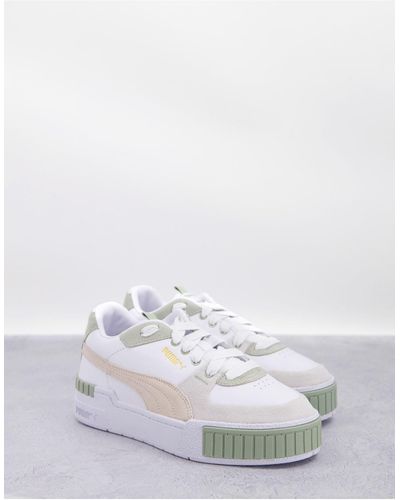 PUMA Cali sport - sneakers bianche e verde salvia - Bianco