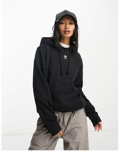 adidas Originals – essentials – kapuzenpullover aus fleece - Schwarz