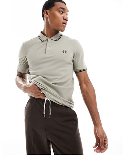 Fred Perry Twin Tipped Polo - Grey