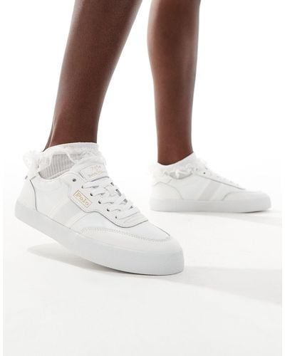 Polo Ralph Lauren – court – vulkanisierte wildleder-sneaker - Weiß