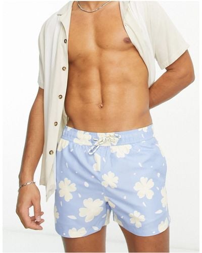 New Look Floral Swim Shorts - White