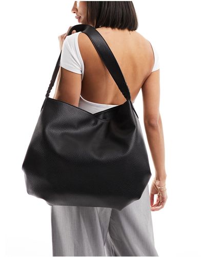 Accessorize Slouchy Oversized Shoulder Bag - Black