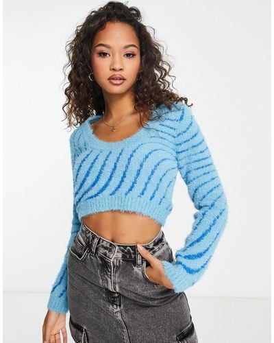 Cotton On Cotton On Crop Knitted Jumper - Blue