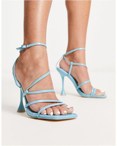 Truffle Collection Strappy Drench Heeled Sandals - White