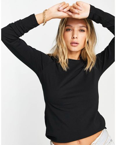ASOS Ultimate Slim Fit T-shirt With Long Sleeves - Black