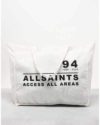 AllSaints Access - borsa shopping unisex bianca - Grigio
