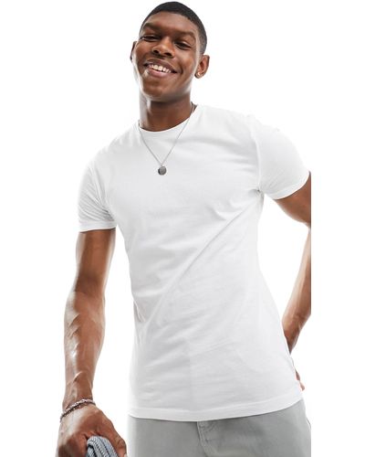 New Look T-shirt attillata bianca - Bianco