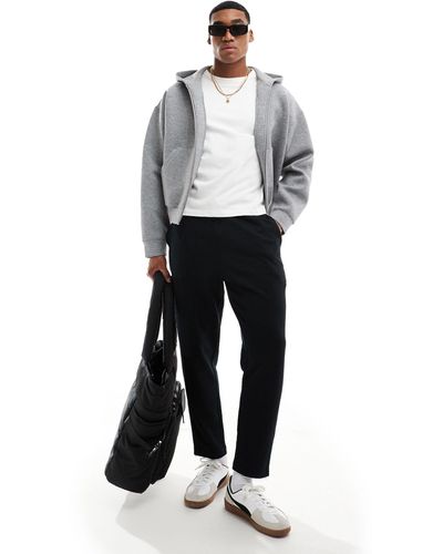 ASOS Tapered Zip Cuff joggers - White