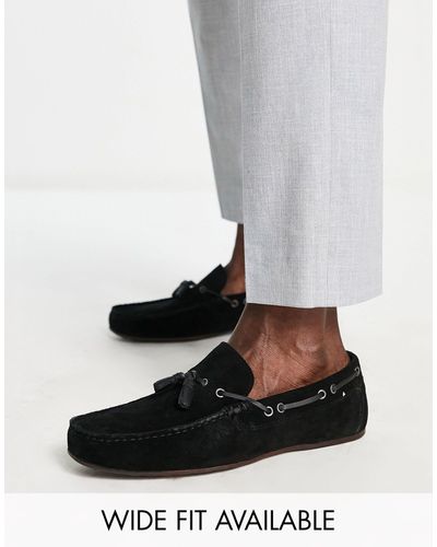 ASOS E Suède Loafers Met Veterdetail - Grijs