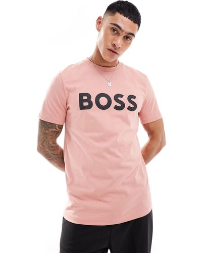 BOSS Thinking Logo T-shirt - Pink