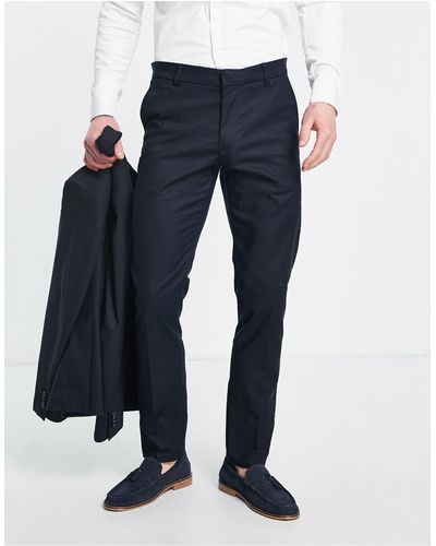 New Look Skinny Suit Trousers - Blue