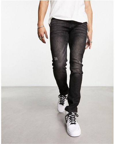 Bolongaro Trevor Skinny Fit Washed Jeans - Black
