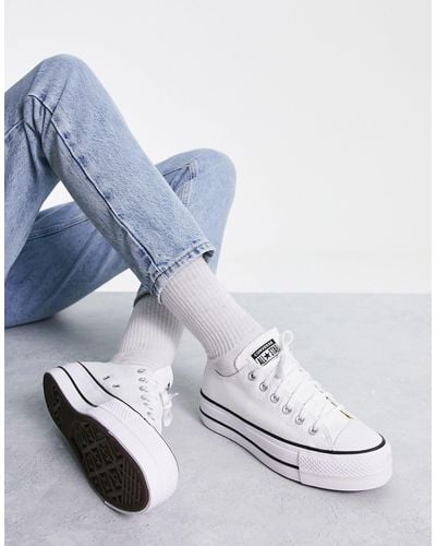 Converse Chuck Taylor All Star Lift Low Top Casual Trainers From Finish Line - White