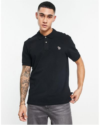 PS by Paul Smith Regular Fit Logo Short Sleeve Polo - Black
