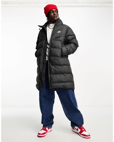 Nike Parka negra aislante con capucha windrunner - Azul