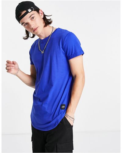 Sixth June Standard Fit T-shirt With Rounded Hem - Blue