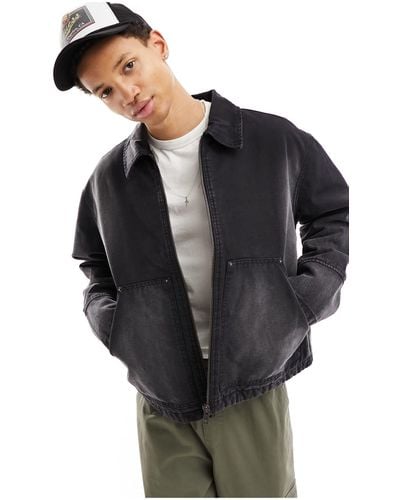 Weekday Alvaro Relaxed Jacket With Front Pockets - Black