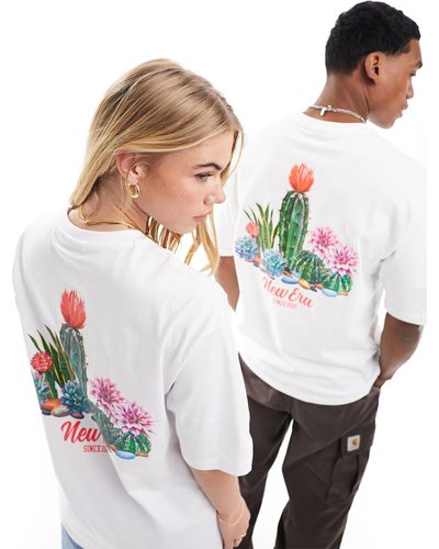 KTZ Unisex Cactus Graphic T-shirt - White