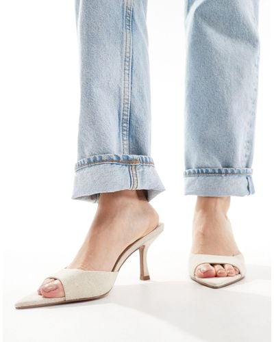 ASOS Heyday Pointed Sole Heeled Mules - Blue
