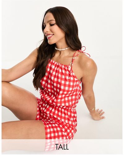 Pieces – exklusiver playsuit - Rot