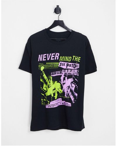 New Look Oversized T-shirt With Sex Pistols Print - Black