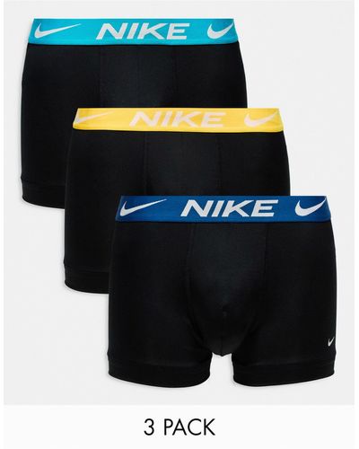 Nike – dri-fit essential – 3er-pack mikrofaser-unterhosen - Schwarz