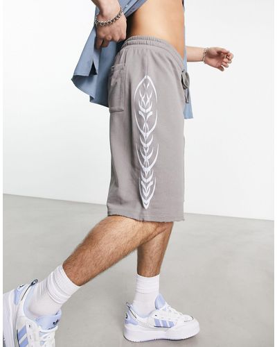 Gray Asos Shorts For Men Lyst 0554