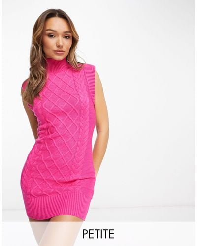 River Island Cable Knit Midi Dress - Pink