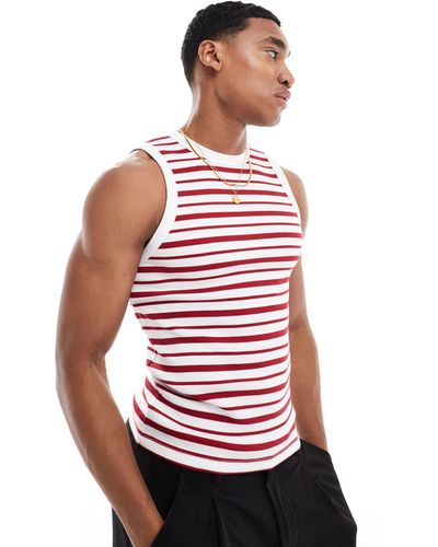 ASOS Muscle Fit Vest - Red