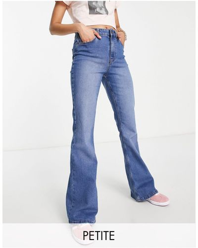 Pieces peggy - Flared Jeans Met Hoge Taille - Blauw