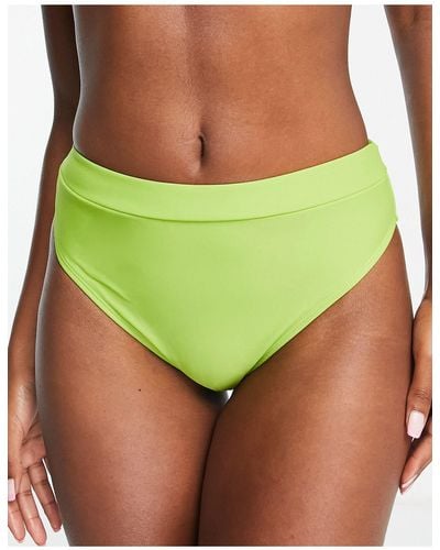 Missguided Mix & Match High Waist Bikini Bottom - Green