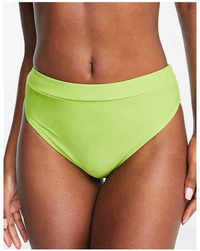 Missguided Mix and match - slip bikini a vita alta verdi - Verde