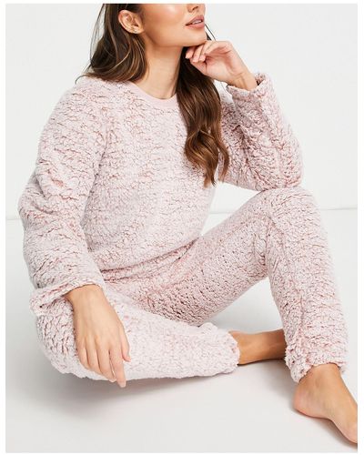 Loungeable Frosted Sherpa Twosie - Pink
