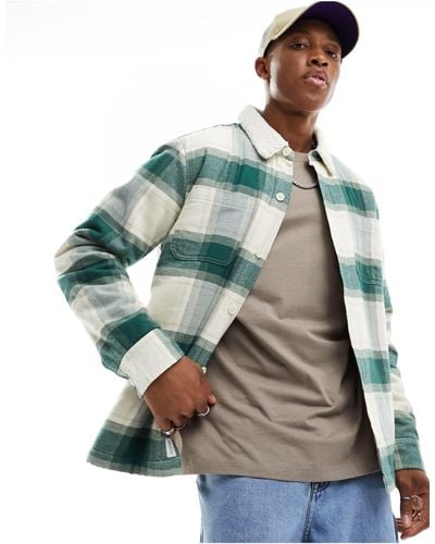 Hollister Cosy Borg Lined Shacket - Green