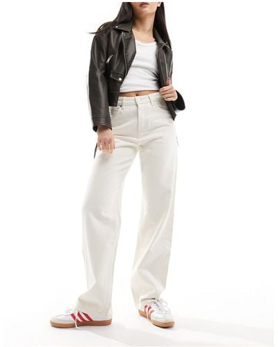 & Other Stories Relaxed Fit Tapered Jeans - White
