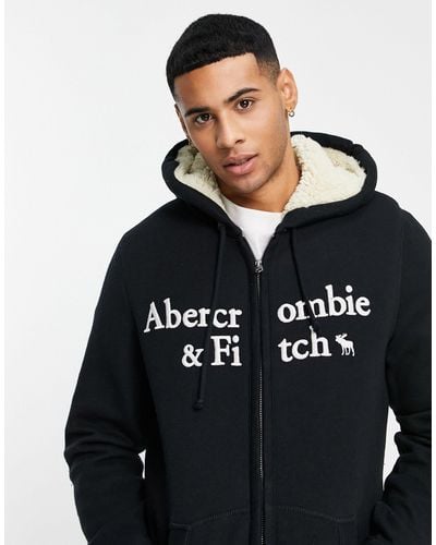 Abercrombie & Fitch Abercombie & Fitch Zip Through Hoodie - Black