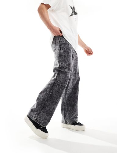 Weekday Micha Workwear Trousers With Seam Details - White