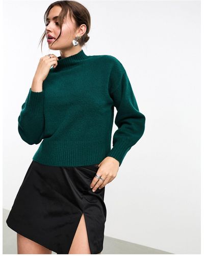 Monki Knitted Turtleneck Sweater - Green
