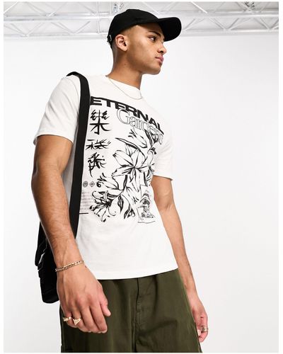 River Island Smal T-shirt Met 'eternal'-print - Wit