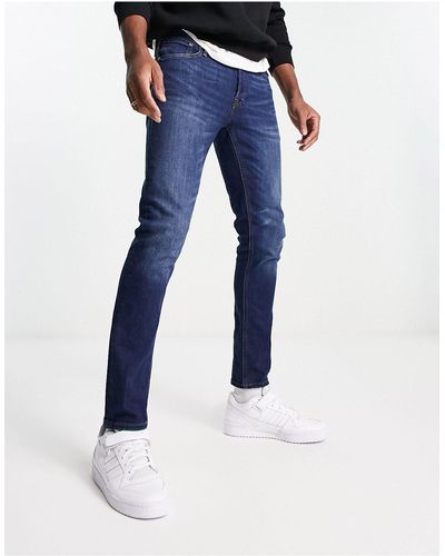 Jack & Jones Intelligence - liam - jeans slim fit lavaggio medio - Blu