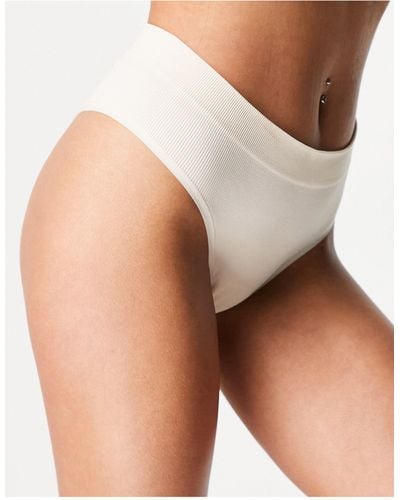 Lindex seamless bonded light control high waist invisible thong in