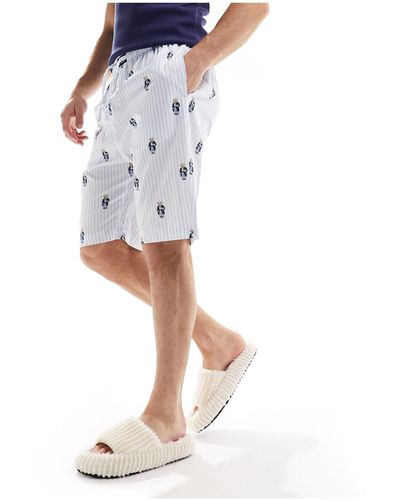 Polo Ralph Lauren Loungewear - short tissé avec logo ourson sur l'ensemble - Multicolore