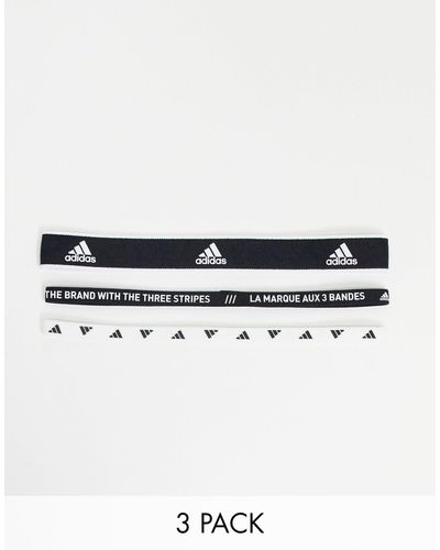 adidas Originals Adidas – training – 3er-set stirnband mit logo - Mehrfarbig