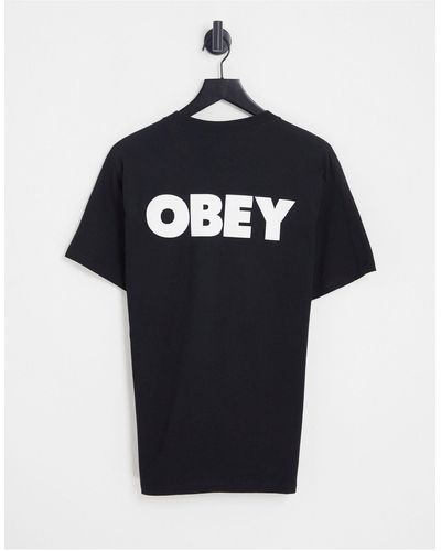 Obey Bold 2 - T-shirt - Blauw