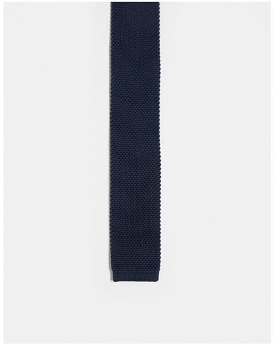 French Connection Knitted Tie - Blue