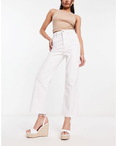 ASOS Cropped Easy Straight Jeans - White