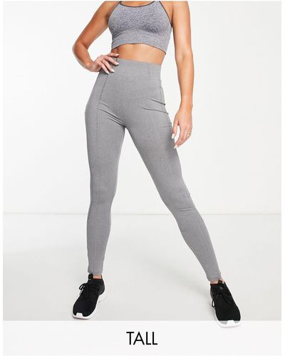 Threadbare Fitness Tall Gym leggings With Stitch Detail - White
