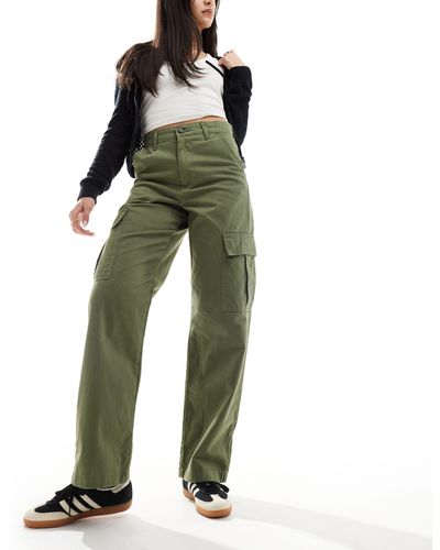 French Connection Twill Cargo Trousers - Green