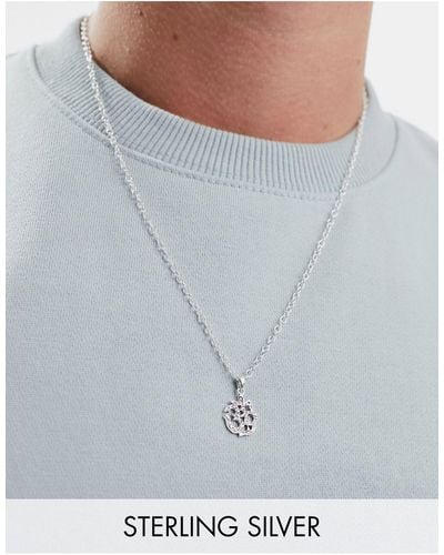 Kingsley Ryan Sterling Chain Necklace With Ohm Pendant - Grey